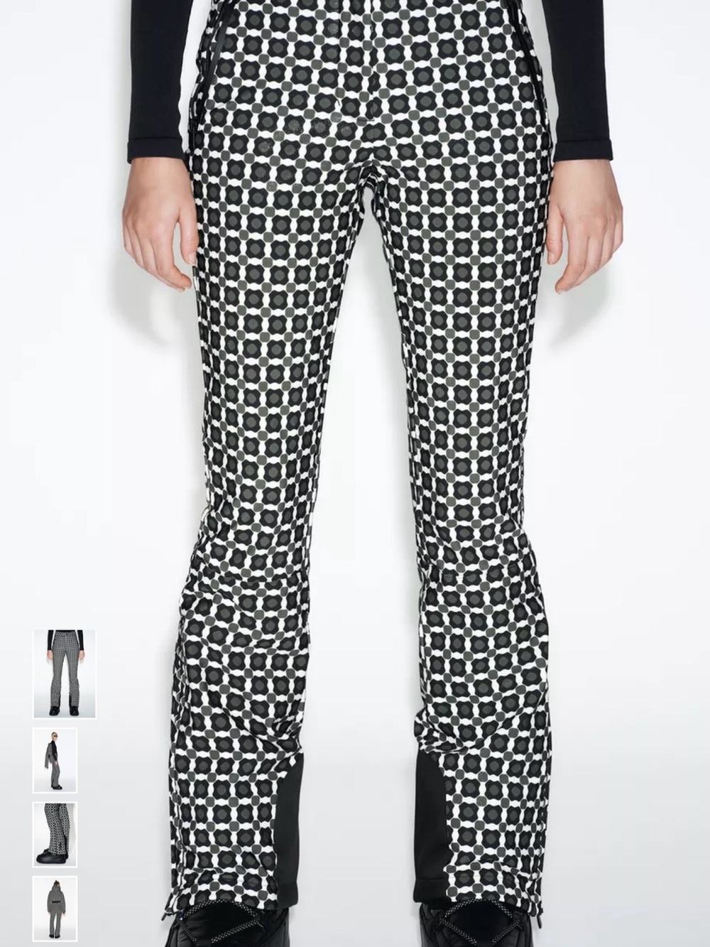 Zara sky Geometric Flared Pants